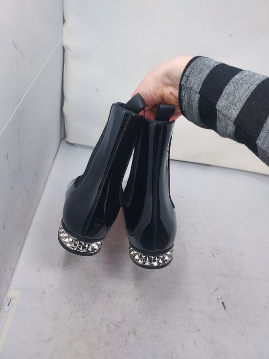CHRISTIAN LOUBOUTIN MENS Black Roadyrocks Patent Leather Chelsea Boot main image 8